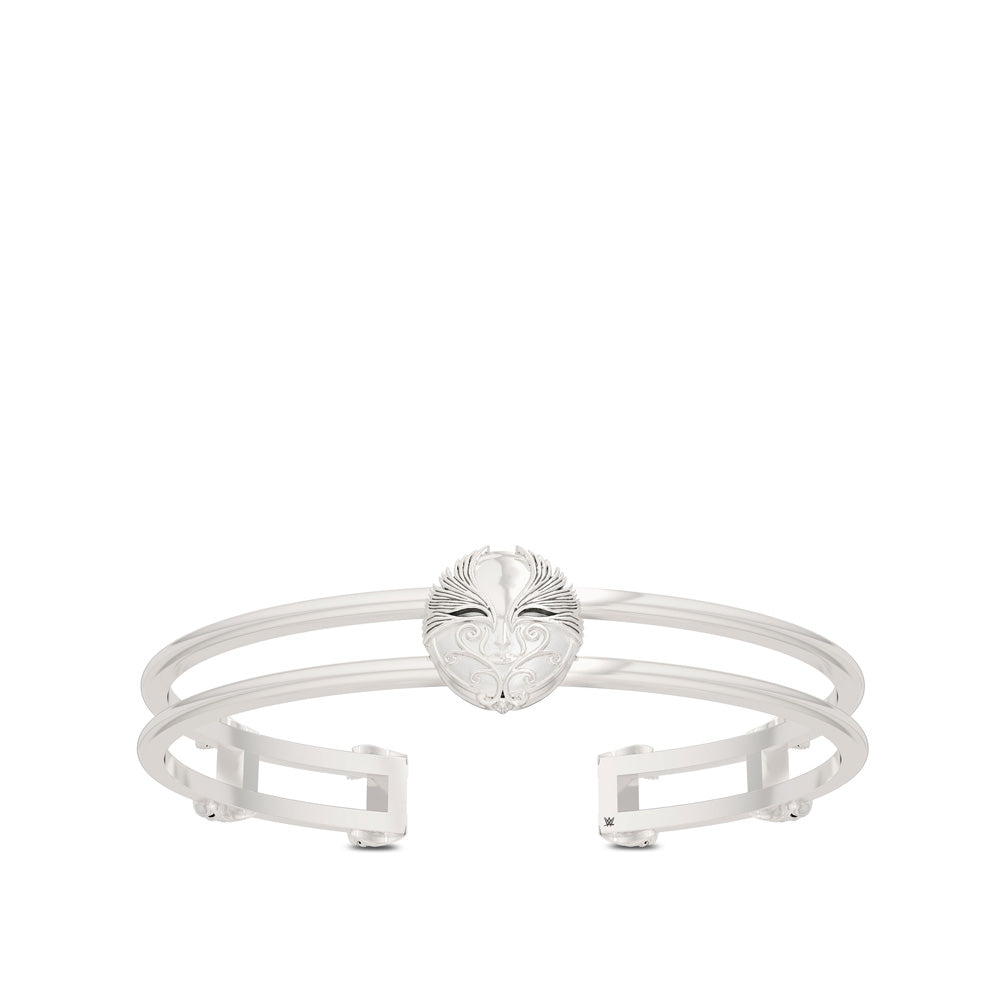 Asuka Bixler Double Band Cuff Bracelet in Sterling Silver