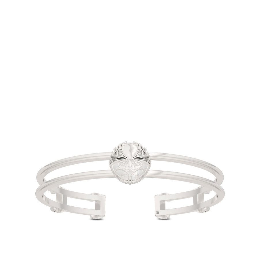 Asuka Bixler Double Band Cuff Bracelet in Sterling Silver