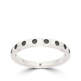 Asuka Bixler Beaded Stackable Ring in Sterling Silver
