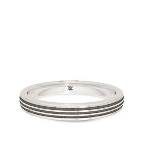Asuka Bixler Ribbed Stackable Ring in Sterling Silver
