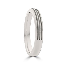 Asuka Bixler Ribbed Stackable Ring in Sterling Silver