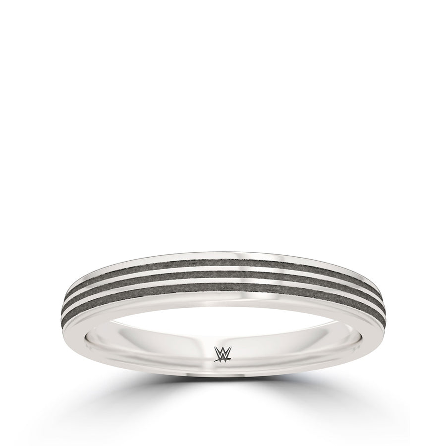 Asuka Bixler Ribbed Stackable Ring in Sterling Silver