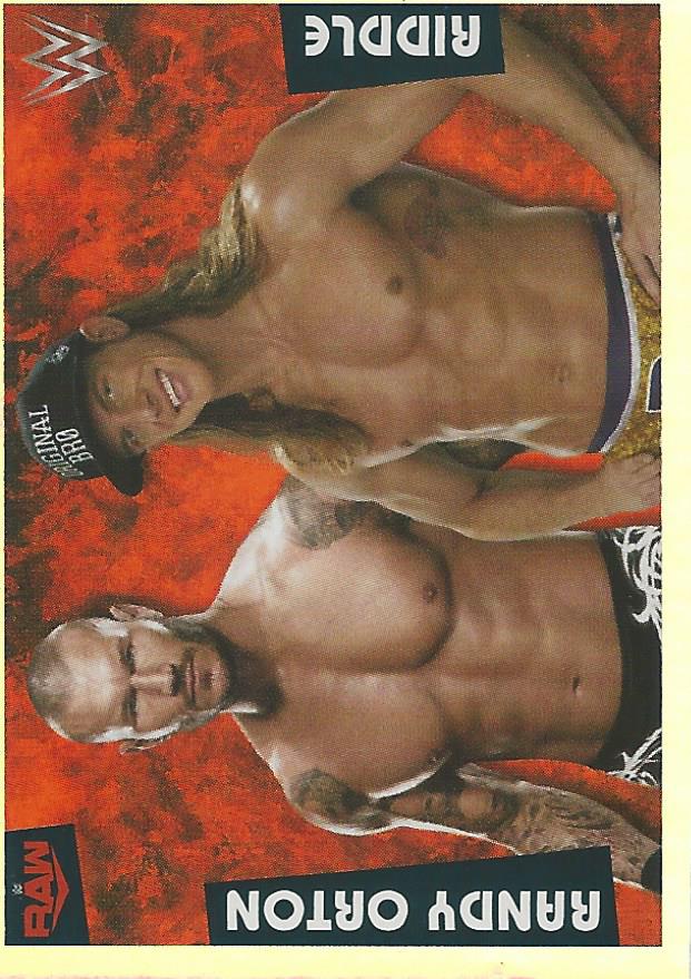 WWE Panini 2022 Sticker Collection Randy Orton and Matt Riddle Foil #252