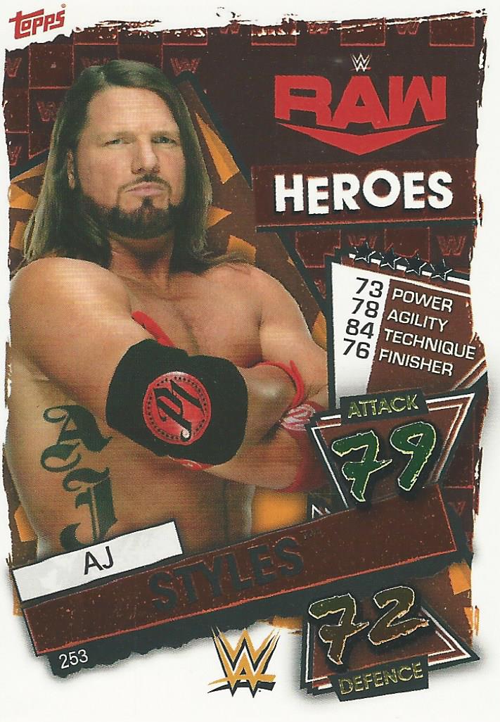 WWE Topps Slam Attax 2021 AJ Styles #253