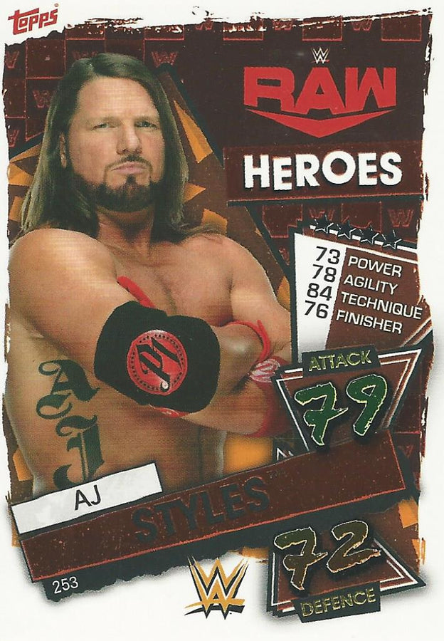 WWE Topps Slam Attax 2021 AJ Styles #253