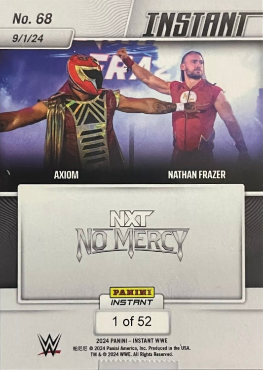 Axiom / Nathan Frazer – Axiom and Nathan Frazer Win the NXT TAG Team Championships trading card PW Catalog