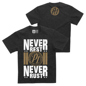 AJ Styles "Never Rest, Never Rust" Youth Authentic T-Shirt T-Shirt PW Catalog