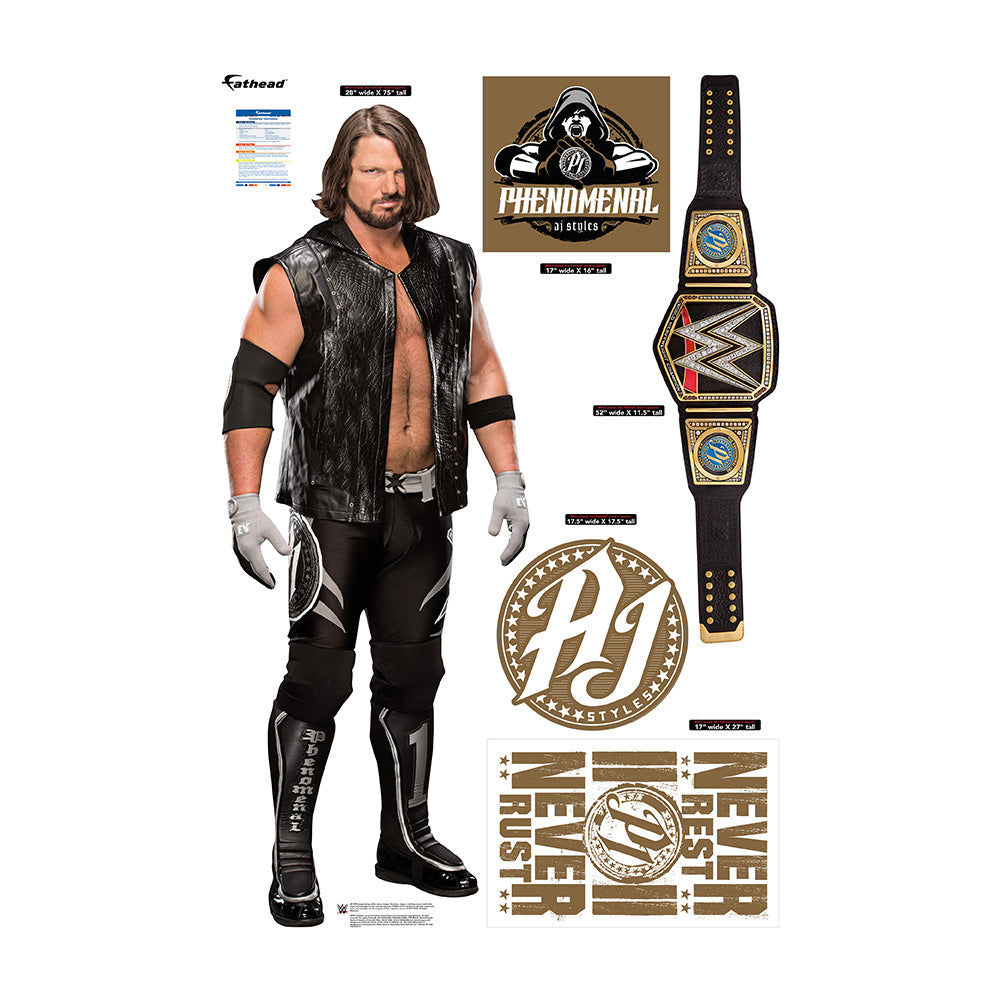 AJ Styles Fathead 5-Piece Wall Decals