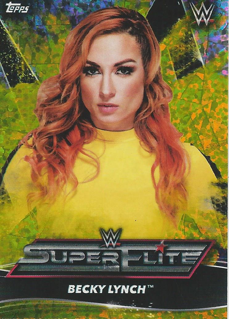 Topps WWE Superstars 2021 Becky Lynch SE5 Yellow trading card PW Catalog