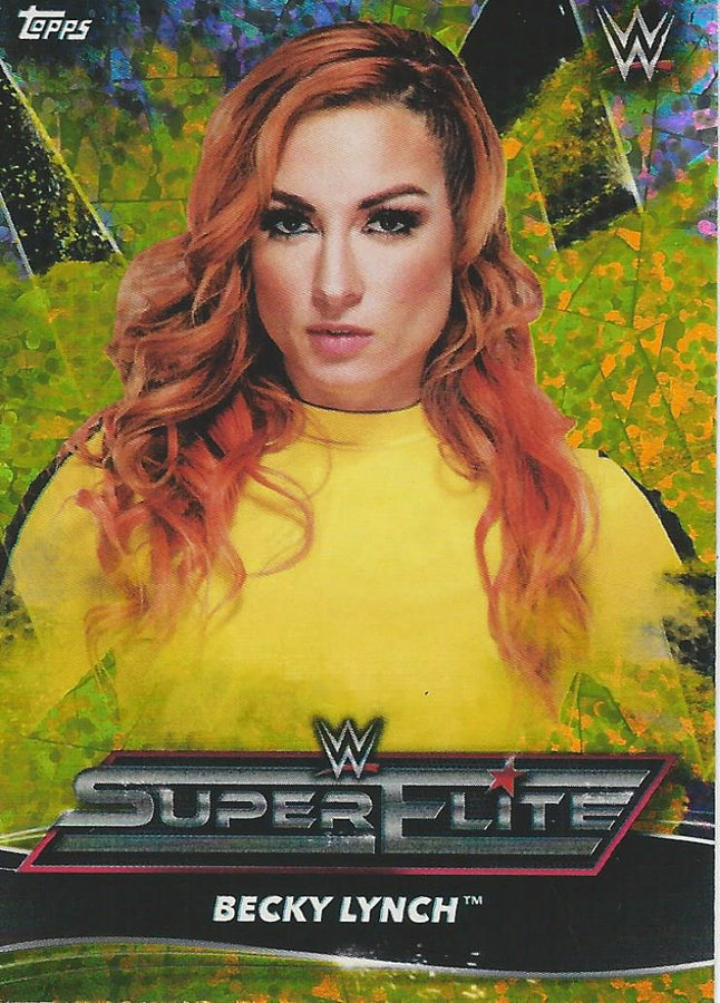 Topps WWE Superstars 2021 Becky Lynch SE5 Yellow trading card PW Catalog