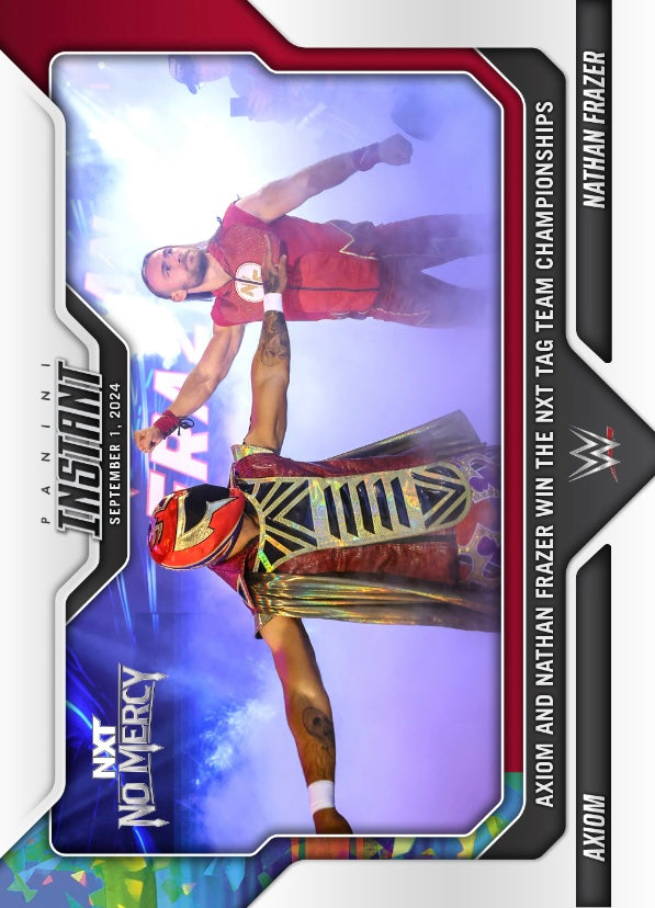 Axiom / Nathan Frazer – Axiom and Nathan Frazer Win the NXT TAG Team Championships trading card PW Catalog