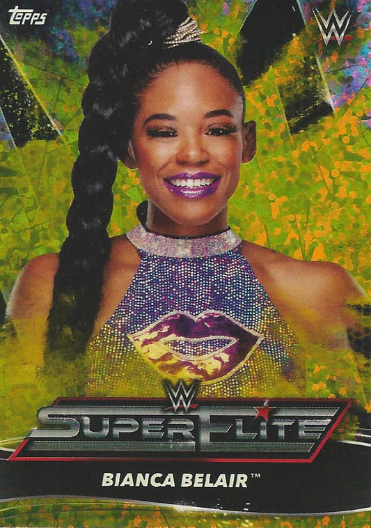 Topps WWE Superstars 2021 Bianca Belair SE6 Yellow trading card PW Catalog