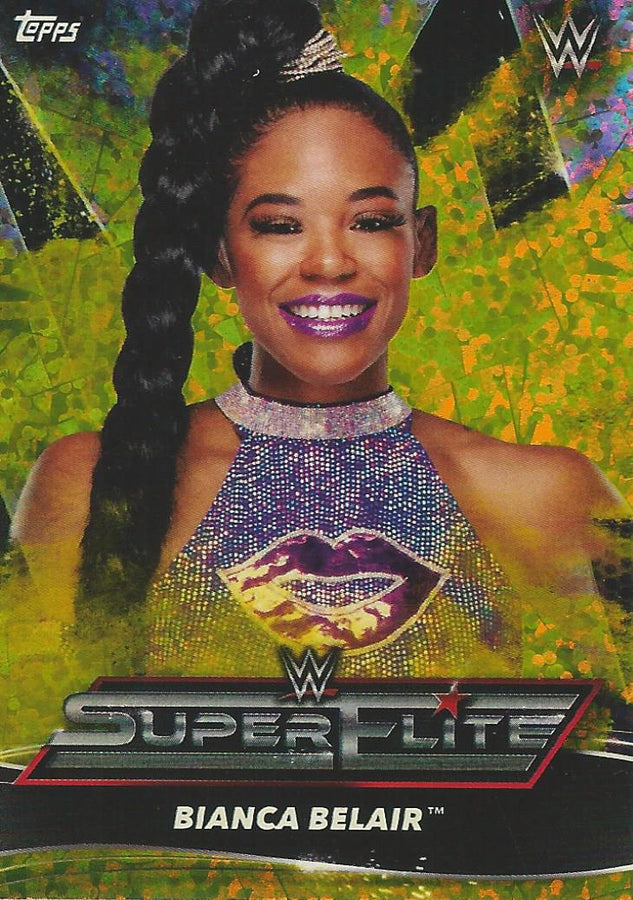 Topps WWE Superstars 2021 Bianca Belair SE6 Yellow trading card PW Catalog