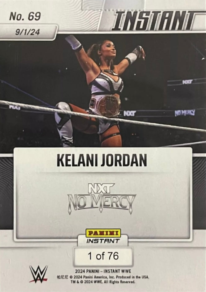 Kelani Jordan – Kelani Jordan Retains the NXT Women’s North American Championship trading card PW Catalog