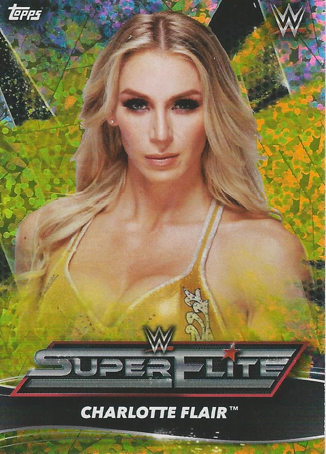 Topps WWE Superstars 2021 Charlotte Flair SE8 Yellow trading card PW Catalog