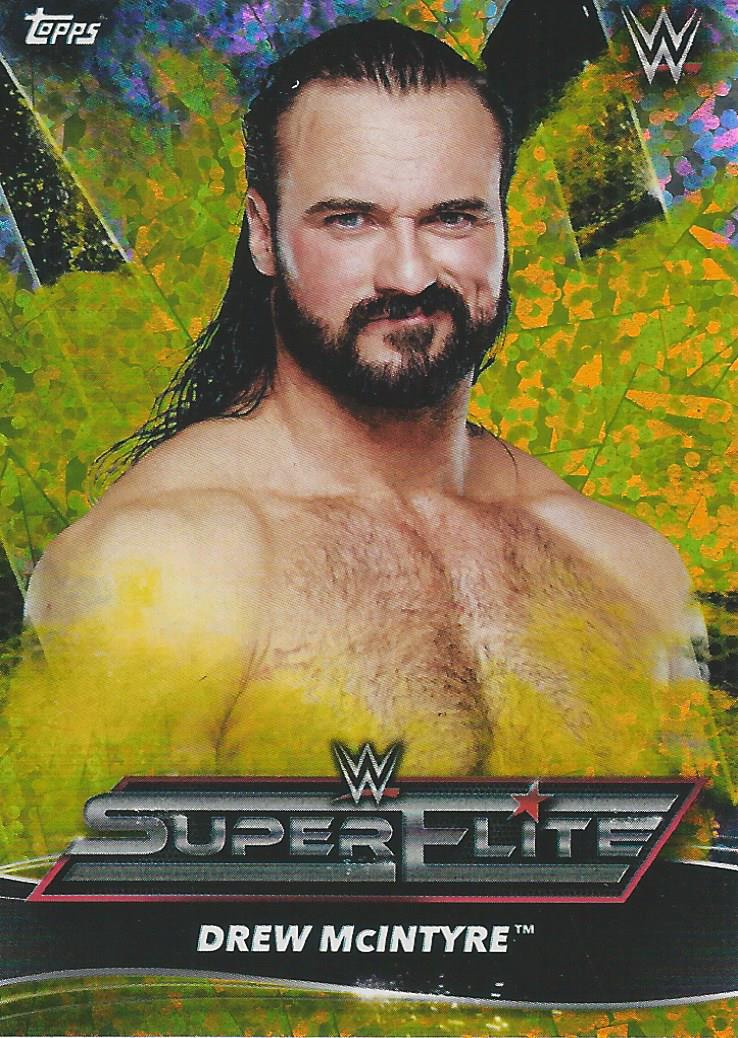 Topps WWE Superstars 2021 Drew McIntyre SE9 Yellow trading card PW Catalog