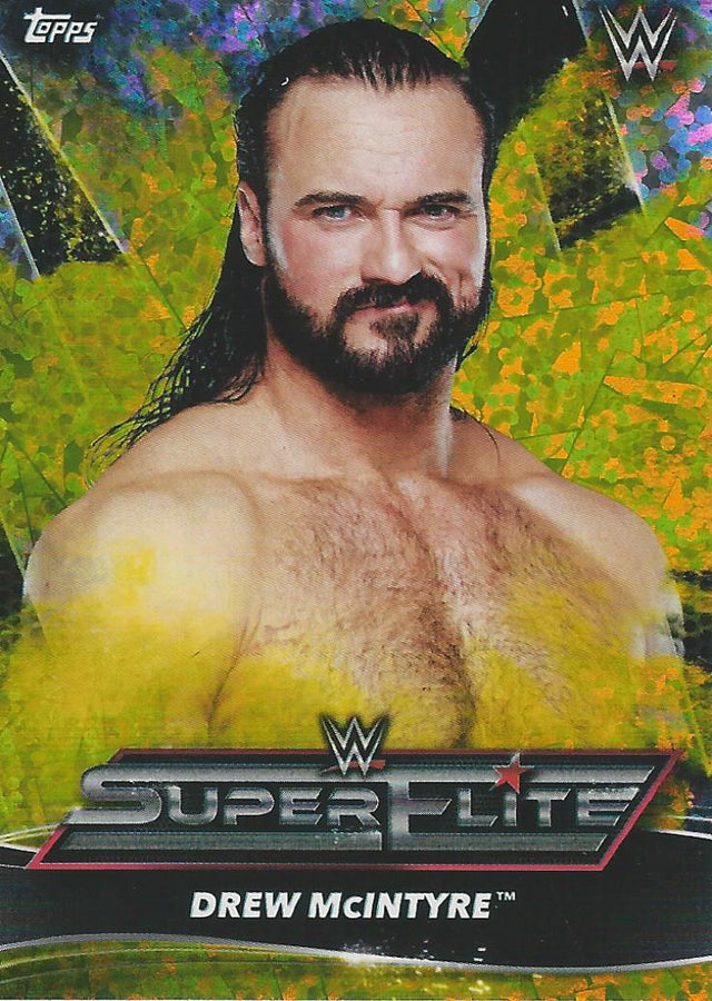 Topps WWE Superstars 2021 Drew McIntyre SE9 Yellow trading card PW Catalog