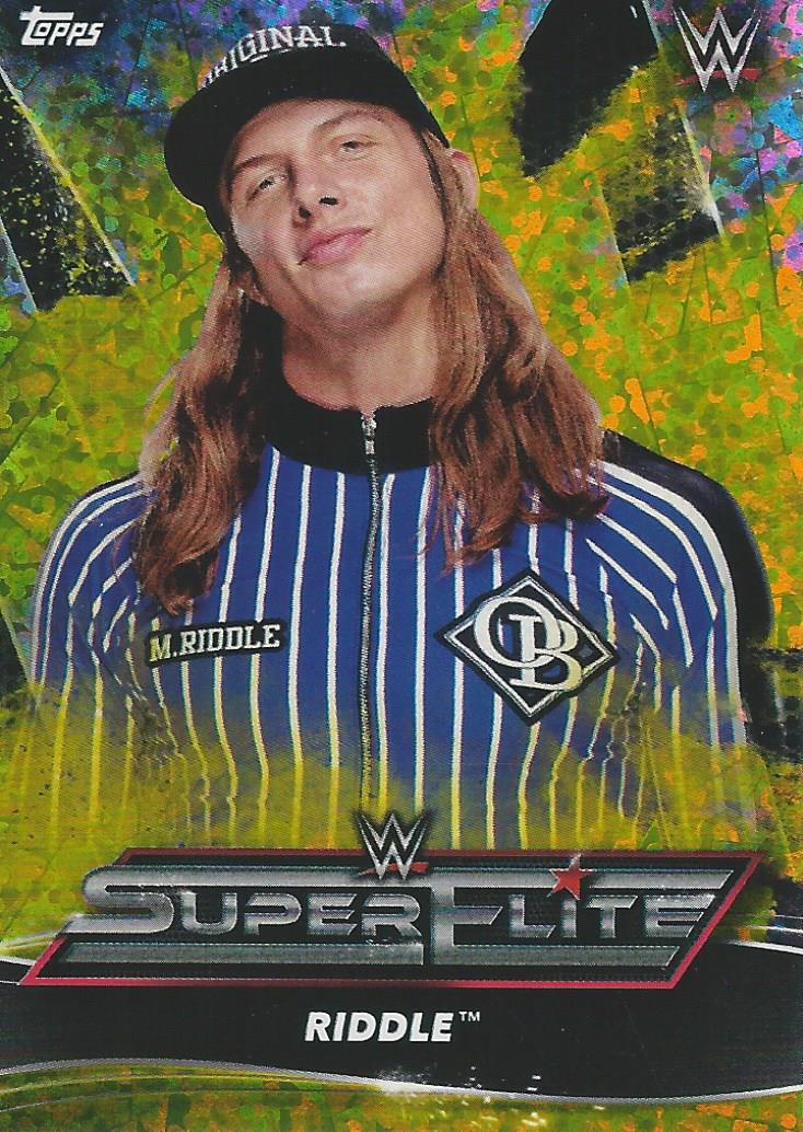 Topps WWE Superstars 2021 Riddle SE10 Yellow trading card PW Catalog