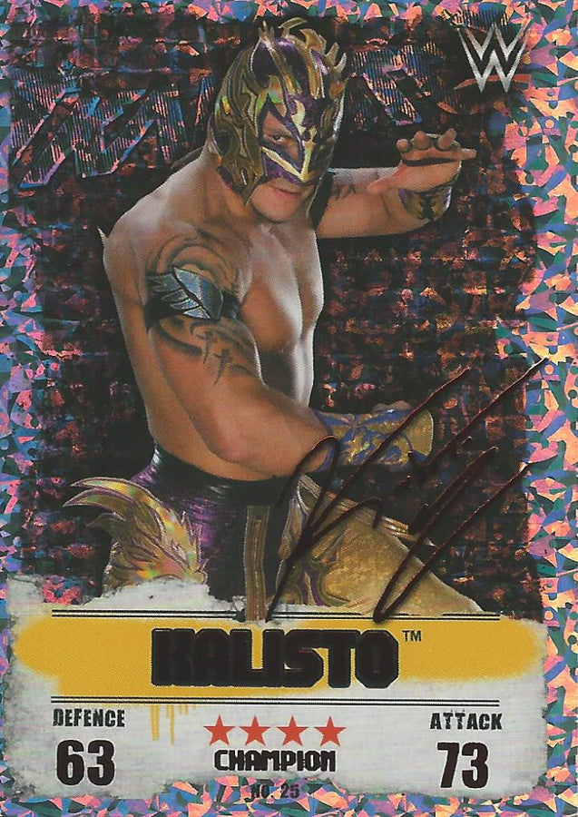 WWE Topps Slam Attax Takeover 2016 Kalisto Red Champion #25