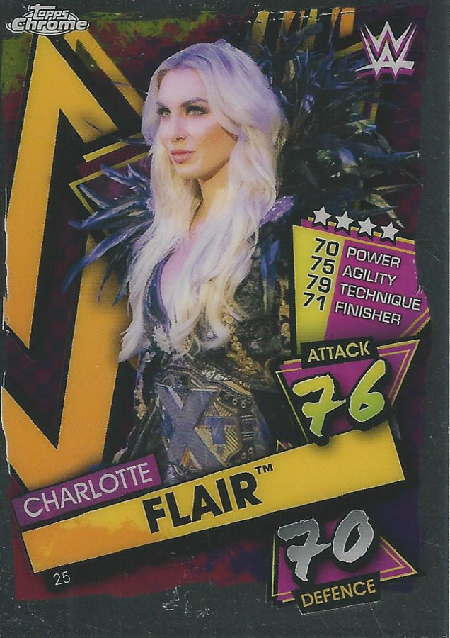 WWE Topps Slam Attax Chrome 2021 Charlotte Flair #25