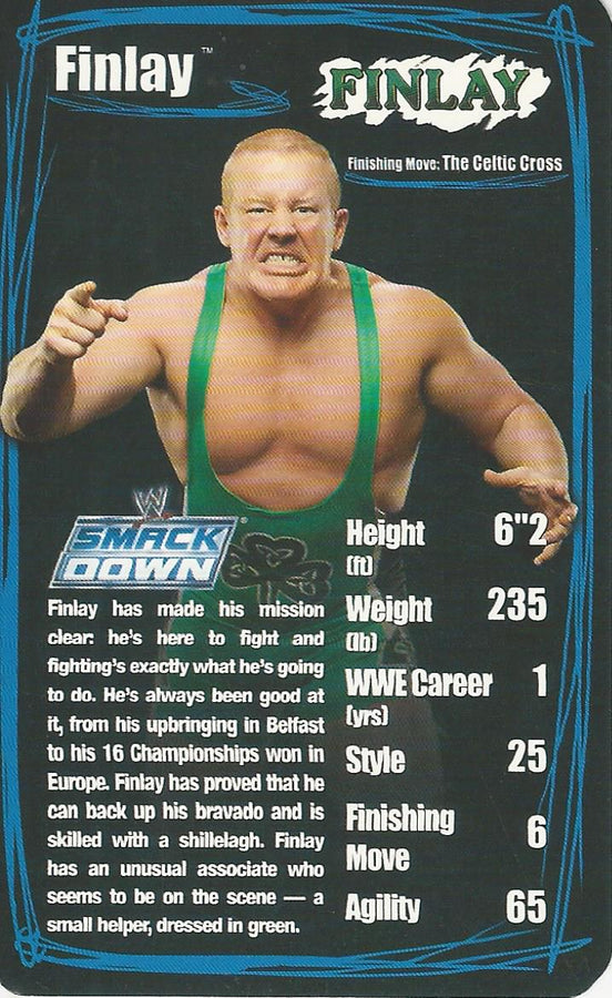 WWE Top Trumps 2006 Superstars 2 Finlay trading card PW Catalog