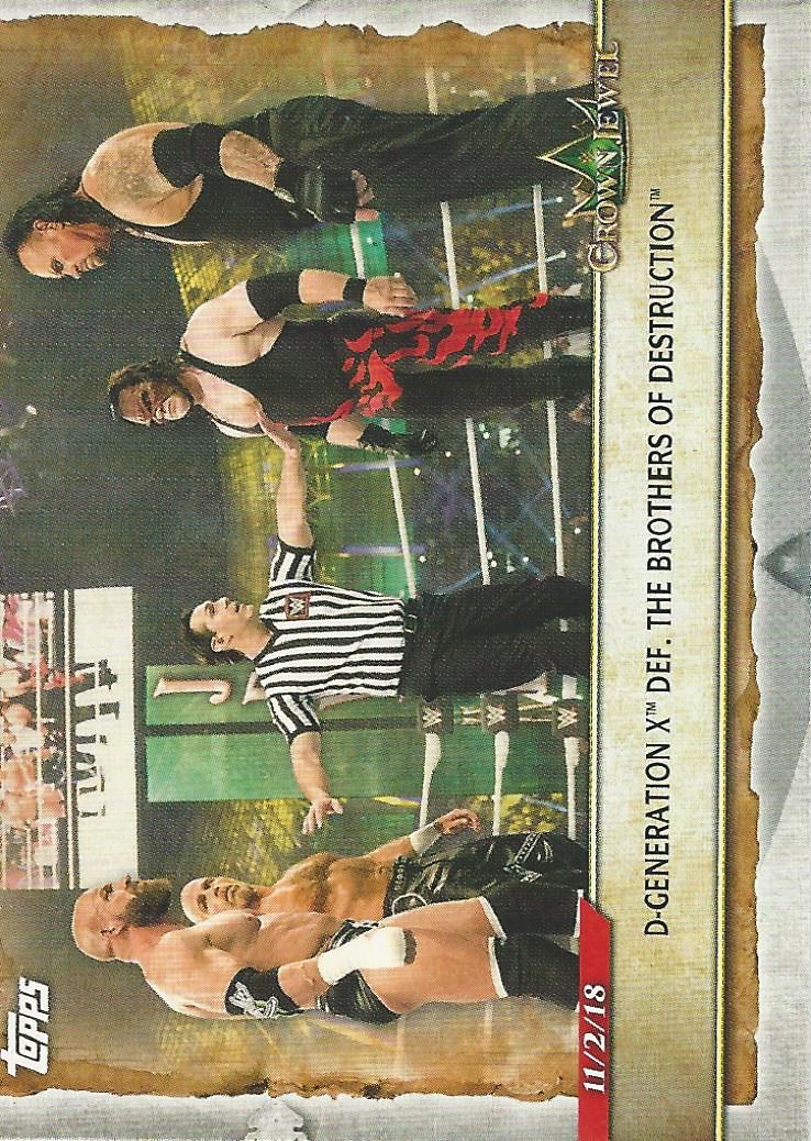 WWE Topps Road to Wrestlemania 2020 Shawn Michaels and Triple H vs Undertaker and Kane #25