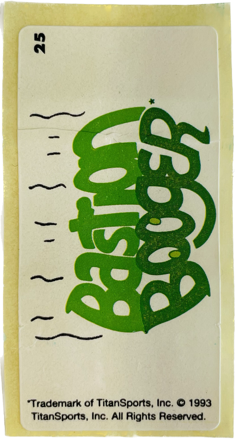 WWF Dunkin Bubble Gum Stickers (1993) #25 Bastion Booger