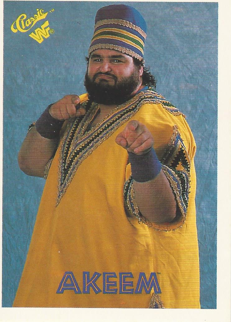 WWF Classic Trading Cards 1990 Akeem No.25 trading card PW Catalog