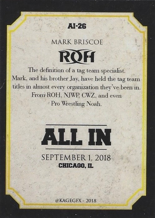 Mark Briscoe “the Briscoes”