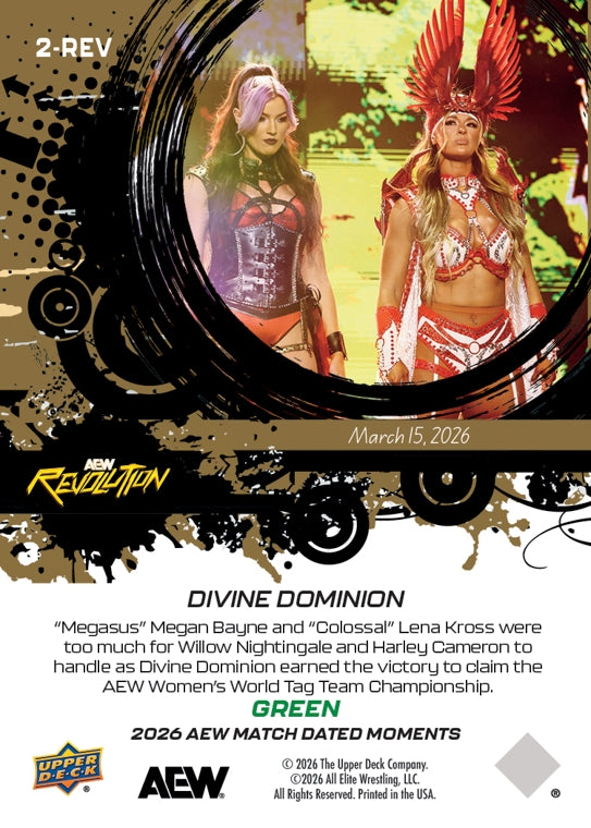 Divine Dominion – Divine Dominion Bests the Babes of Wrath to Claim the AEW Women’s World TAG Team Championship
