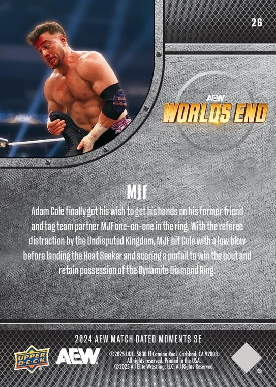 MJF – MJF Defeats HIS Former TAG Team Partner Adam Cole to Retain the Dynamite Diamond Ring