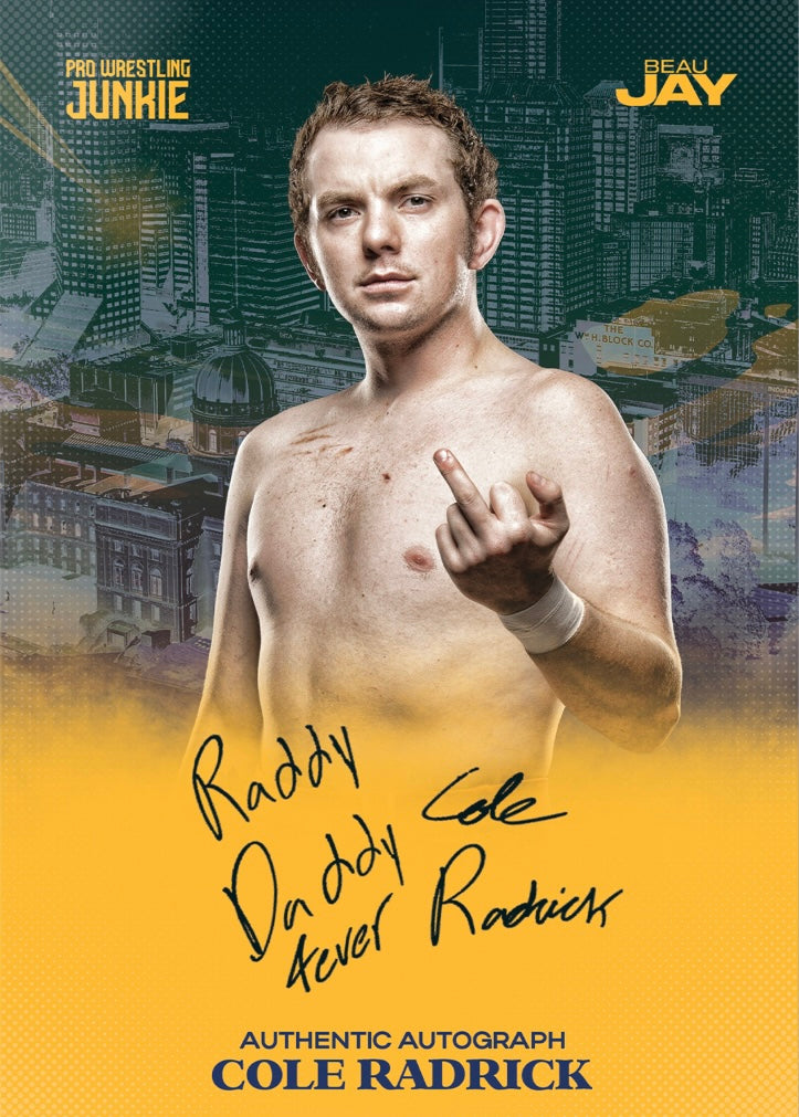 Cole Radrick trading card PW Catalog