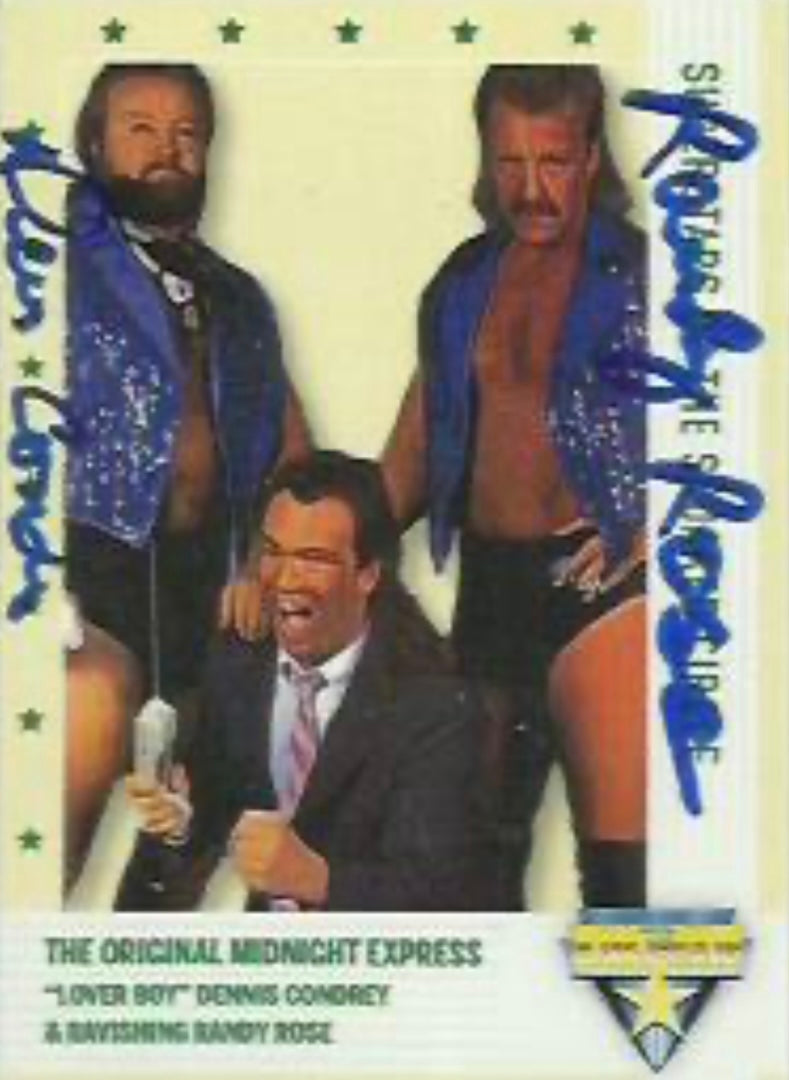The Original Midnight Express – “Lover Boy” Dennis Condrey & Ravishing Randy Rose trading card PW Catalog