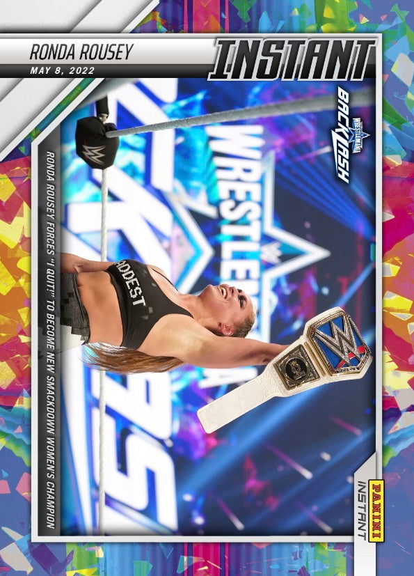 Ronda Rousey – Ronda Rousey Forces “I Quit!” to Become New Smackdown Women’s Champion trading card PW Catalog