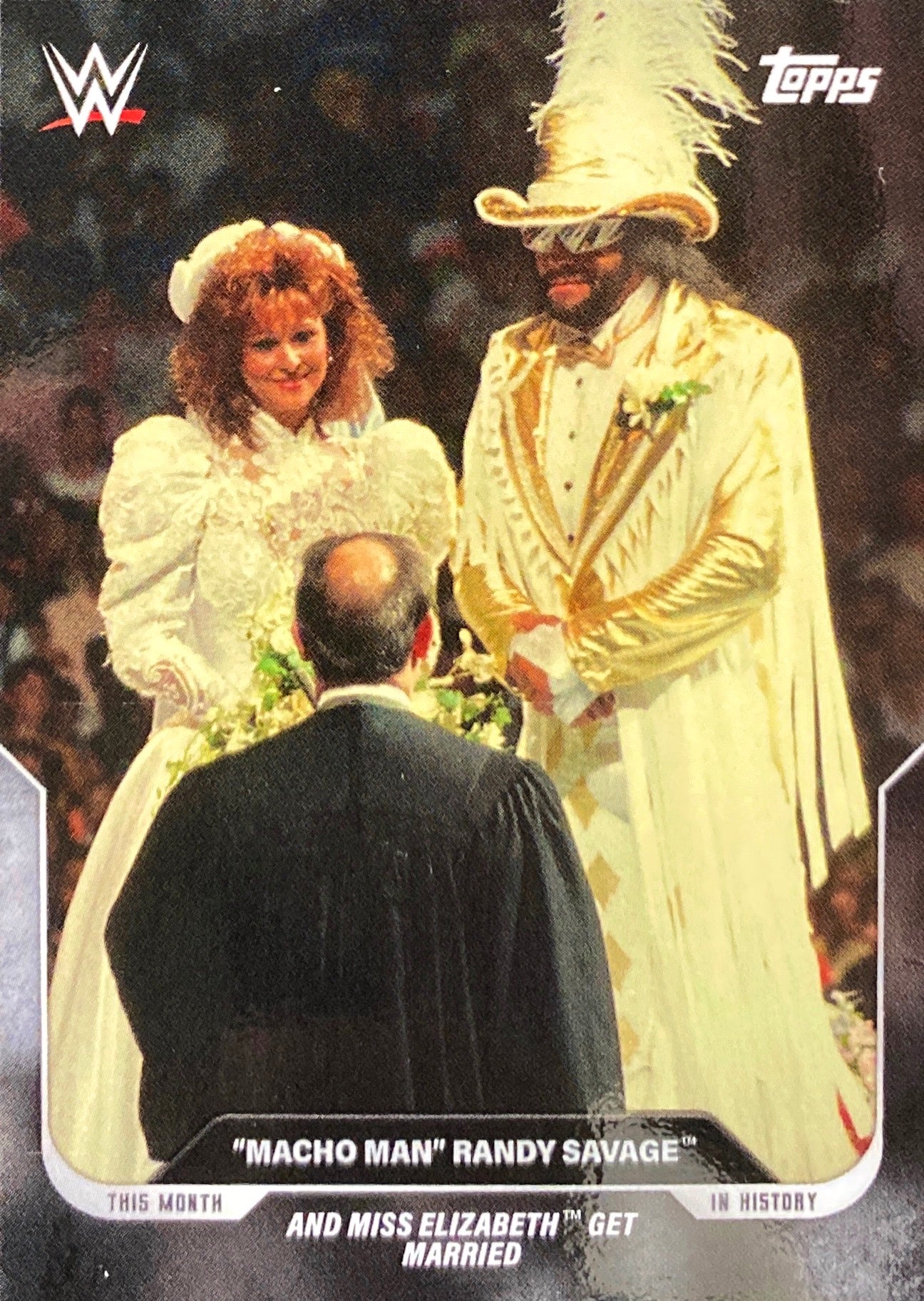Summerslam 91 – August 26, 1991 “Macho Man” Randy Savage and Miss Elizabeth Get Married trading card PW Catalog