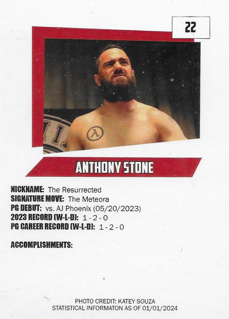 The Resurrected Anthony Stone trading card PW Catalog