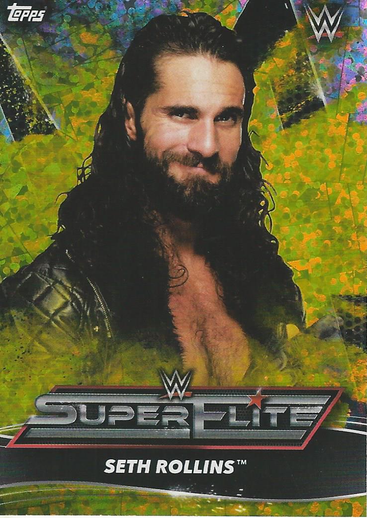 Topps WWE Superstars 2021 Seth Rollins SE14 Yellow trading card PW Catalog