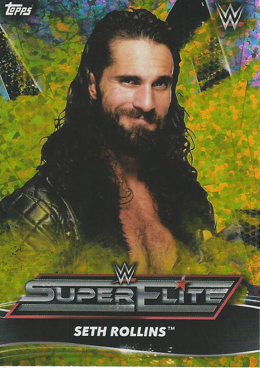 Topps WWE Superstars 2021 Seth Rollins SE14 Yellow trading card PW Catalog