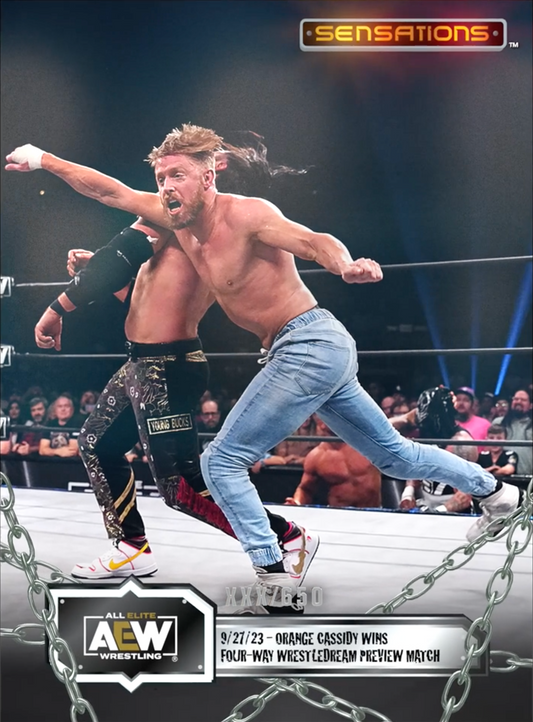 9/7/23 – Orange Cassidy – Orange Cassidy Wins Four-Way Wrestledream Preview Match trading card PW Catalog