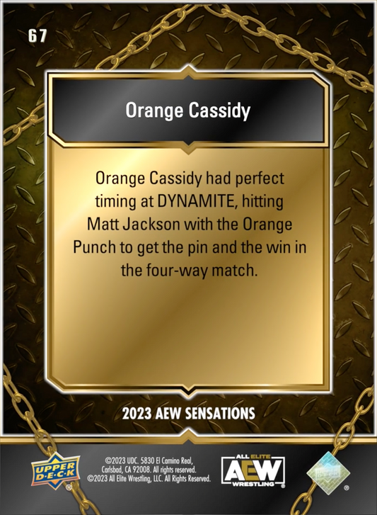 9/7/23 – Orange Cassidy – Orange Cassidy Wins Four-Way Wrestledream Preview Match trading card PW Catalog