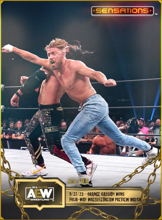 9/7/23 – Orange Cassidy – Orange Cassidy Wins Four-Way Wrestledream Preview Match trading card PW Catalog