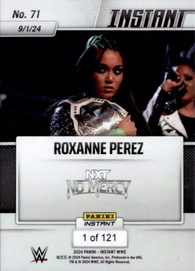 Roxanne Perez – Roxanne Perez Retains the NXT Women’s Championship trading card PW Catalog