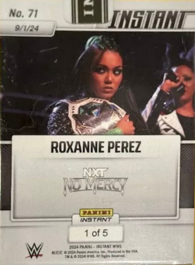 Roxanne Perez – Roxanne Perez Retains the NXT Women’s Championship trading card PW Catalog