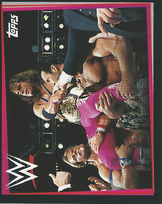 WWE Topps Road to Wrestlemania Stickers 2021 Bret Hitman Hart #268