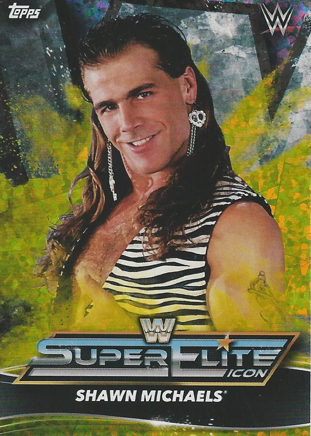 Topps WWE Superstars 2021 Shawn Michaels IC5 Yellow trading card PW Catalog