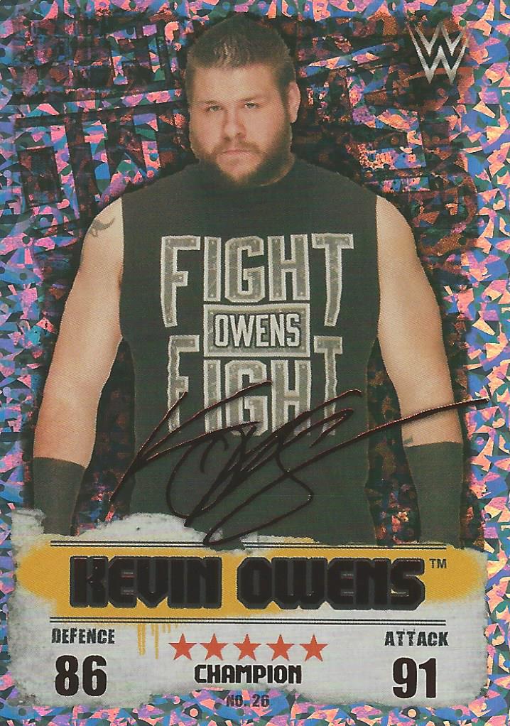 WWE Topps Slam Attax Takeover 2016 Kevin Owens Red Champion #26