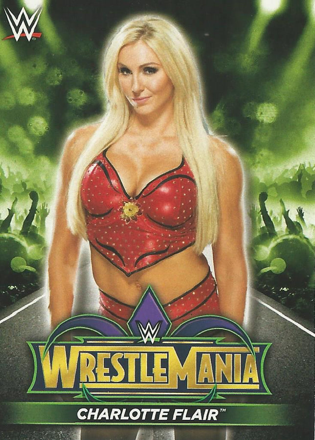 WWE Topps Road to Wrestlemania 2018 Charlotte Flair R26 trading card PW Catalog