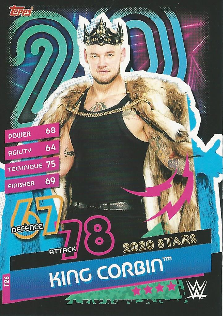 WWE Topps Slam Attax Reloaded 2020 King Corbin T26 trading card PW Catalog
