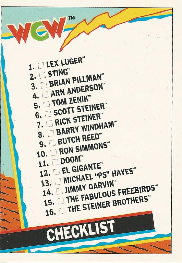 WCW Topps 1992 Checklist #26