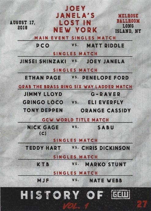 Joey Janela’s Lost in New York